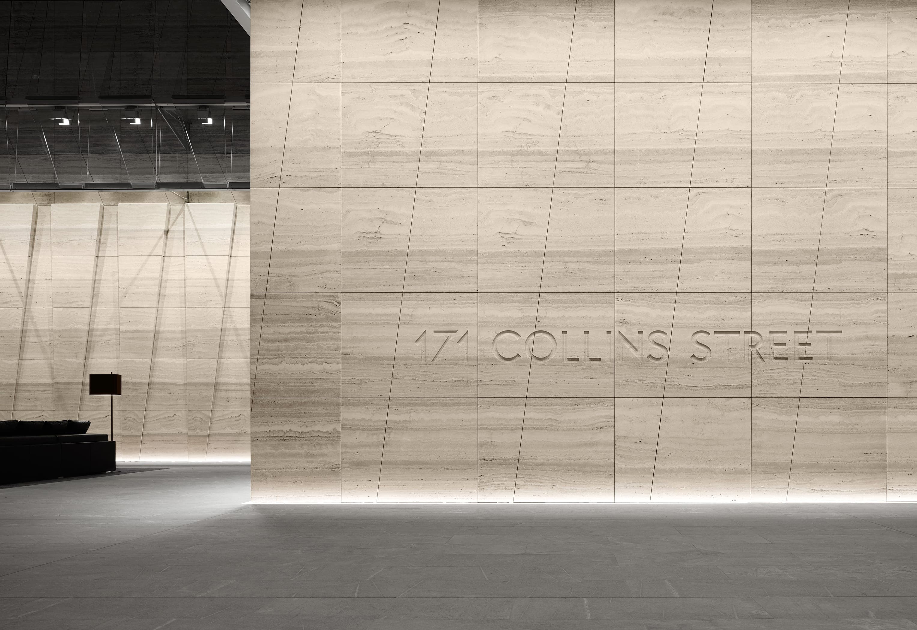 Wayfinding signage for 171 Collins Street Studio Ongarato